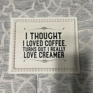 WHITE DECOR SIGN